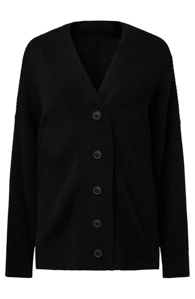 Weworewhat Oversize Cable Knit Cardigan In Black