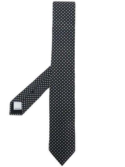 Valentino Garavani Star-jacquard Silk-twill Tie In Black