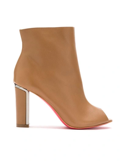 Zeferino Leather Ankle Boots In Brown