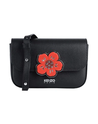 Kenzo Leather Crossbody Bag In Black