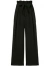Forte Forte Belted Wide-legged Trousers - Black