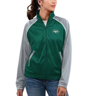 G-iii 4her By Carl Banks Green New York Jets Showup Fashion Dolman Full-zip Track Jacket