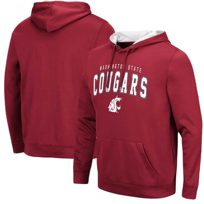 Colosseum Crimson Washington State Cougars Resistance Pullover Hoodie