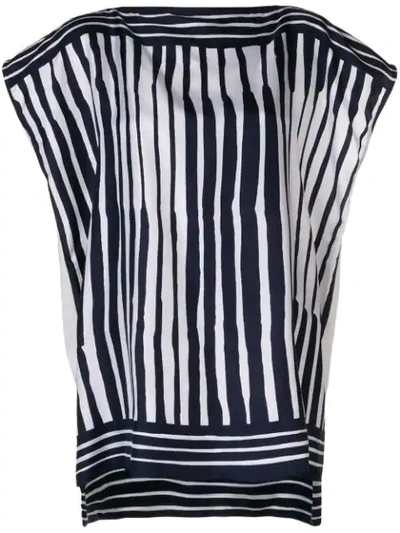 Ferragamo Salvatore  Striped Blouse - Blue