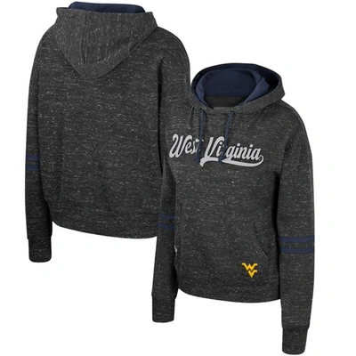 Colosseum Charcoal West Virginia Mountaineers Catherine Speckle Pullover Hoodie