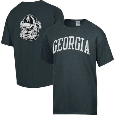Comfort Wash Charcoal Georgia Bulldogs Vintage Arch 2-hit T-shirt