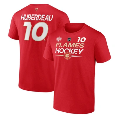 Fanatics Branded Jonathan Huberdeau Red Calgary Flames 2023 Nhl Heritage Classic Name & Number T-shi