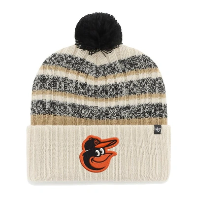 47 ' Natural Baltimore Orioles Tavern Cuffed Knit Hat With Pom In Natural