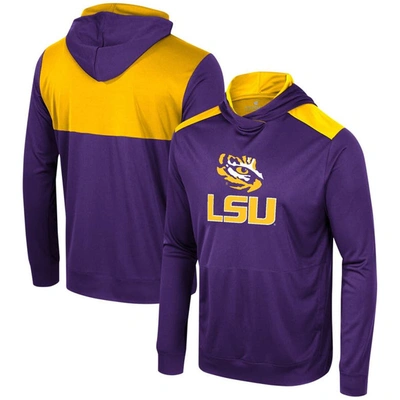 Colosseum Purple Lsu Tigers Warm Up Long Sleeve Hoodie T-shirt