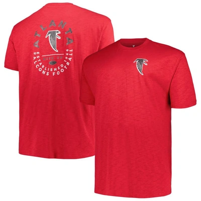 Profile Red Atlanta Falcons Big & Tall Two-hit Throwback T-shirt