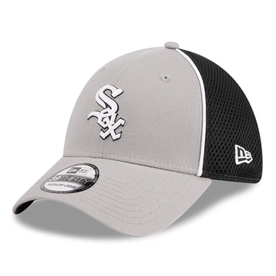 New Era Gray Chicago White Sox Pipe 39thirty Flex Hat