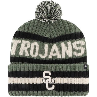 47 ' Green Usc Trojans Oht Military Appreciation Bering Cuffed Knit Hat With Pom