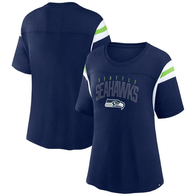 Fanatics Branded College Navy Seattle Seahawks Classic Rhinestone T-shirt