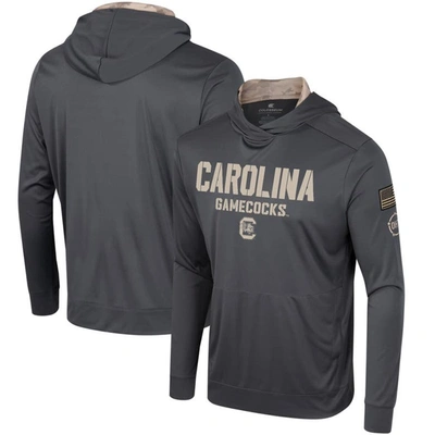 Colosseum Charcoal South Carolina Gamecocks Oht Military Appreciation Long Sleeve Hoodie T-shirt