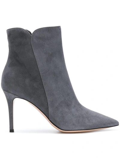 Gianvito Rossi Levy绒面皮短靴 In Grey