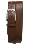 Hugo Boss Udo Leather Belt In Medium Brown