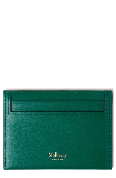 Mulberry Leather Card Case In Malachite