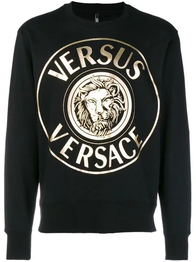 Versus Sweatshirt Mit Logo-patch In Black