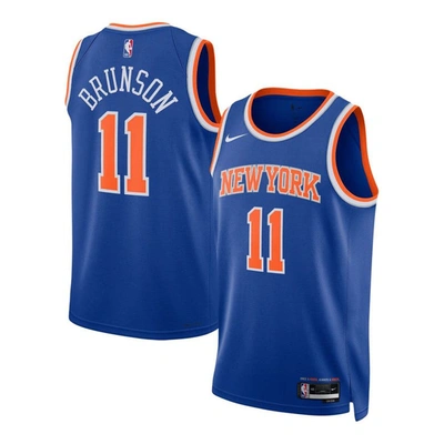 Nike Unisex  Jalen Brunson Blue New York Knicks Swingman Jersey