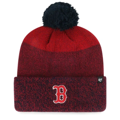 47 ' Red Boston Red Sox Darkfreeze Cuffed Knit Hat With Pom