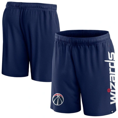 Fanatics Branded Navy Washington Wizards Post Up Mesh Shorts