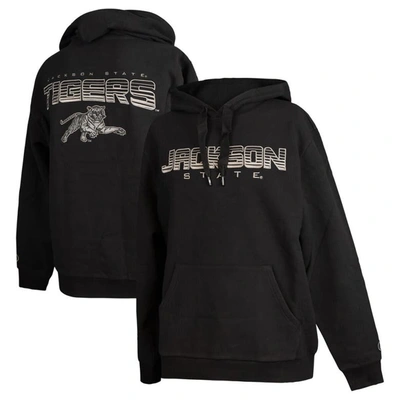 Fisll Black Jackson State Tigers Puff Print Sliced Pullover Hoodie