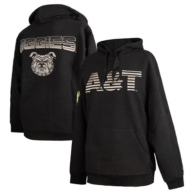 Fisll Black North Carolina A&t Aggies Puff Print Sliced Pullover Hoodie