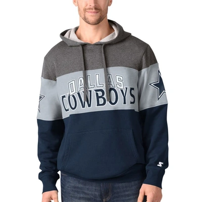 Starter Charcoal Dallas Cowboys  Extreme Pullover Hoodie