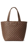 Mz Wallace Medium Metro Deluxe Tote In Walnut