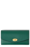Mulberry Darley Continental Leather Wallet In Malachite