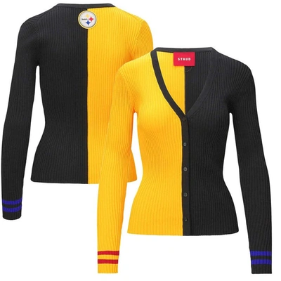 Staud Women's  Gold, Black Pittsburgh Steelers Cargo Sweater In Gold,black