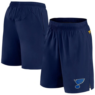 Fanatics Branded  Navy St. Louis Blues Authentic Pro Tech Shorts