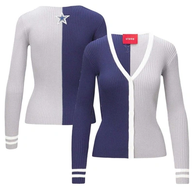 Staud Women's  Navy, White Dallas Cowboys Cargo Sweater In Navy,white