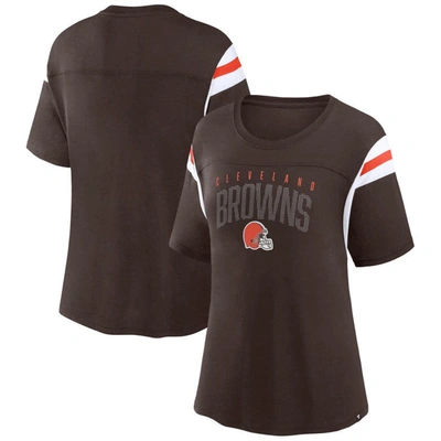 Fanatics Branded Brown Cleveland Browns Classic Rhinestone T-shirt