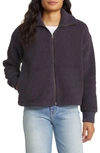 Caslon Brushed Fleece Jacket In Navy Charcoal