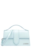 Jacquemus Le Grand Bambino Leather Shoulder Bag In Blue