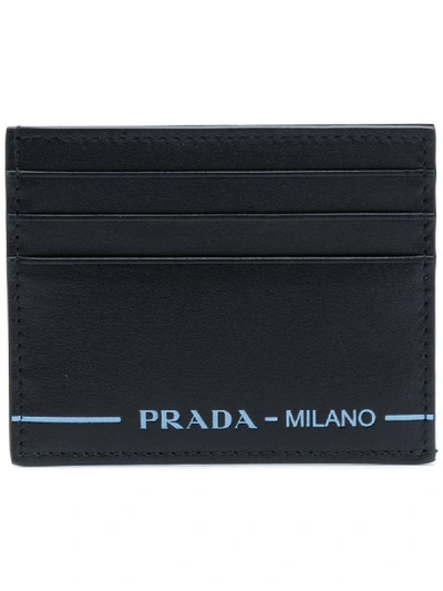 Prada Logo Credit Card Holder In Nero