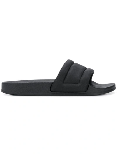 Maison Margiela Future Padded Jacquard Slides In Black