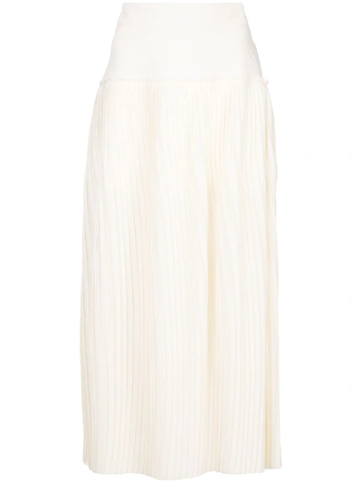 Maticevski Decency Pleated Skirt In White