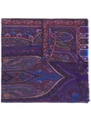 Etro Paisley Print Scarf - Purple