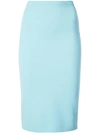 Diane Von Furstenberg Textured Pencil Skirt In Blue