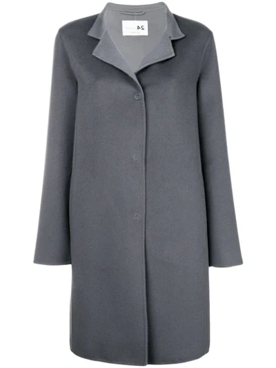 Manzoni 24 Single Breasted Coat In Grey