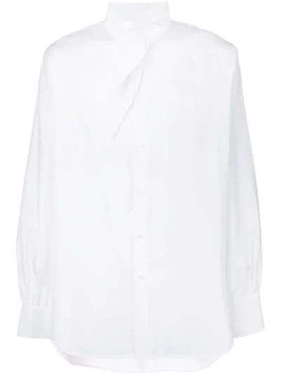 Vivienne Westwood Tie Neck Buttoned Shirt In White