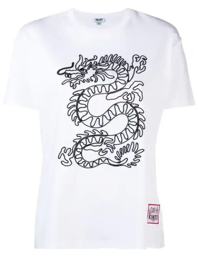 Kenzo Dragon Embroidery T-shirt - White