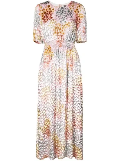 Adam Lippes Painted Smocked Maxi Dress - White