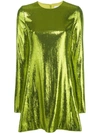 Galvan Galaxy Sequin Dress - Green