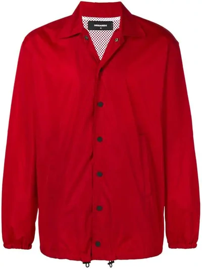 Dsquared2 Collared Windbreaker In 309 Red