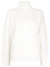 Barrie Troisieme Dimension Cashmere Turtleneck Pullover - White