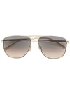 Gucci Pilot-frame Sunglasses In Metallic