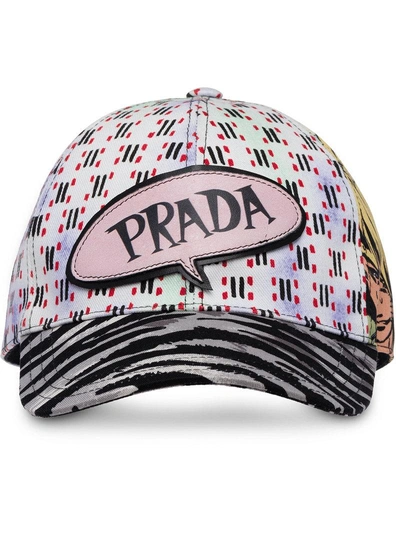 Prada 'pop Art' Baseballkappe In Green